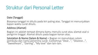 Personal Letter Ppt Pptx