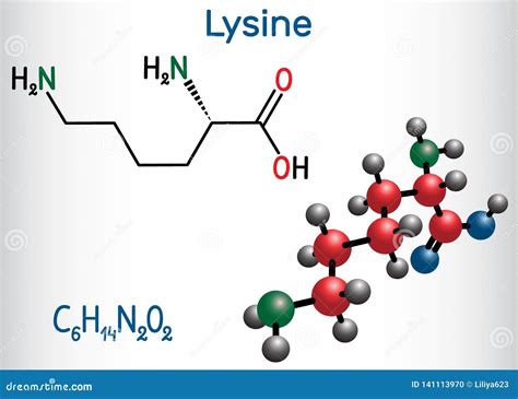 Lysine Molecule Structure Royalty Free Stock Image 53033722