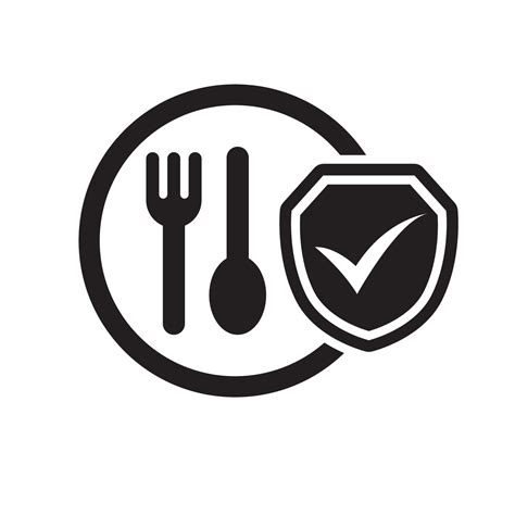 Food Safety Icon In Simple Black Design Isolated On White Background