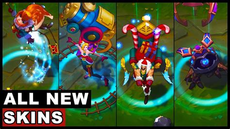 All New Skins Santa Draven Ambitious Elf Jinx Snow Fawn Poppy Hextech