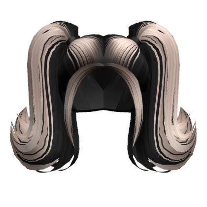 Spiked Two Tone Fluffy Pigtails In Black Blonde Roblox