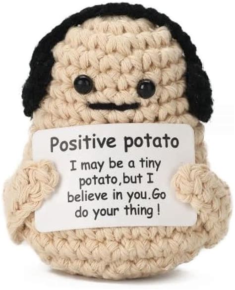 Agrifilm Luminous Positive Potato Cute Crochet Positive Potato Doll