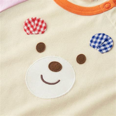 HOT BISCUITS ミキハウス 顔ドン ラグラン半袖Tシャツ アウトレット アイボリー 70cm 80cm 90cm 100cm 110cm ホットビスケッツ ミキハウスホットビス