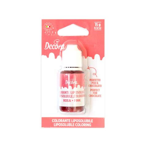 Colorante líquido Liposoluble para Chocolate Rosa 15ml Decora Italia