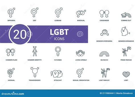 Lgbt Icon Set Contains Editable Icons Lgbt Theme Such As Gay Bisexual