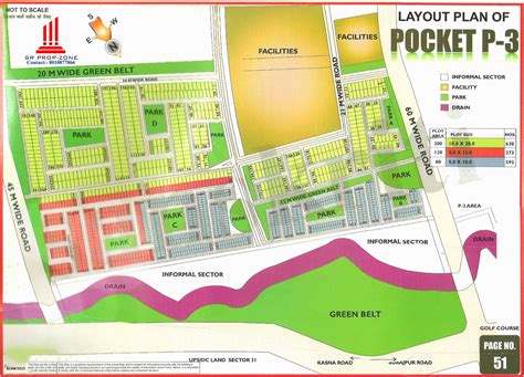 Layout Plan Of Sector Pocket P Greater Noida Hd Map