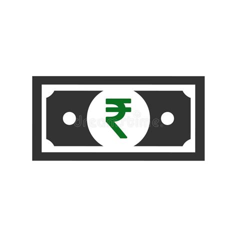 Indian Rupee Icon Symbol Isolated On White Background Vector Money