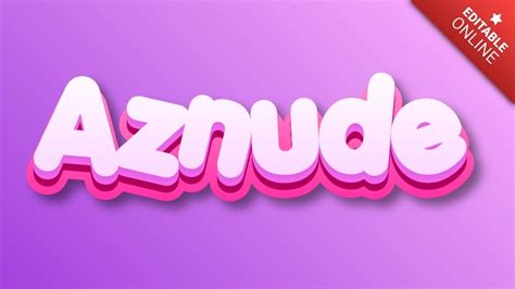 Aznude Pink 3d Text Effect Generator