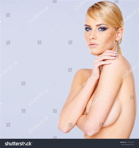 Beautiful Nude Blond Woman Standing Sideways Stock Photo Shutterstock