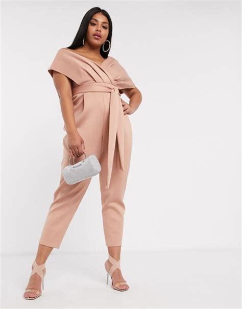 Asos Design Fallen Shoulder Scuba Jumpsuit Deals