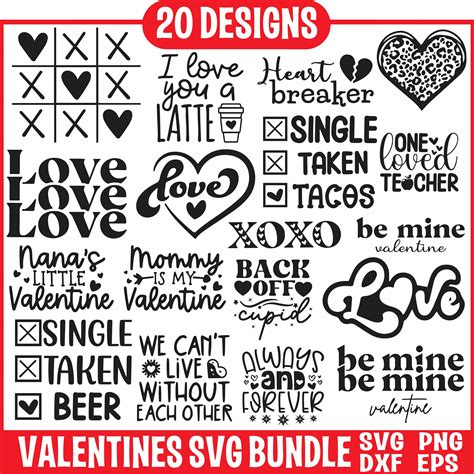 Valentine Svg Bundle Valentine Quotes Valentine T Svg Valentine