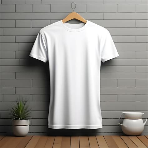 Maqueta De Camiseta En Blanco Png Sobre Fondo Gris Foto Premium