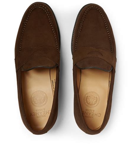 Cheaney Hudson Suede Penny Loafers In Brown For Men Lyst