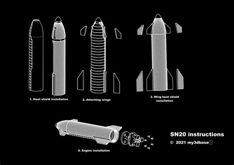 STARSHIP SN20 Spacex Model Kit Scale 1:200 length Approx - Etsy