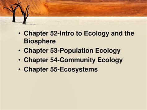 Ppt Chapter 52 An Introduction To Ecology And The Biosphere Planet Earth Powerpoint