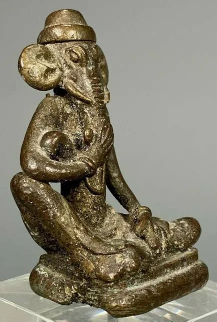 RARE INDIA INDIAN Bronze Ganesh Ganesha Maharashtra Statue Ca 16 18th