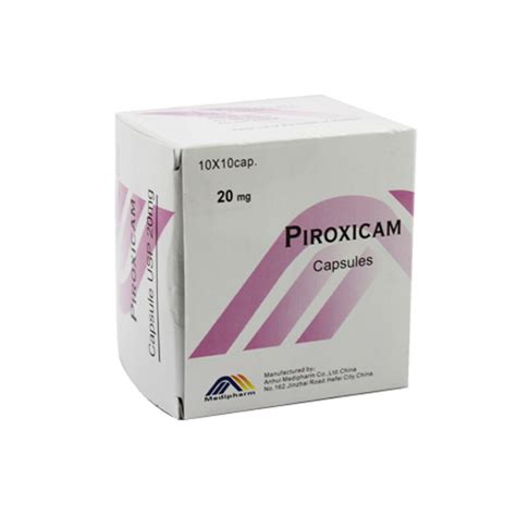 Piroxicam Capsule 20mg Anti Inflammatory Western Medicine China