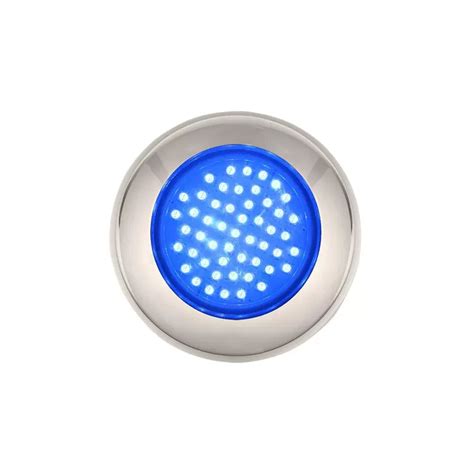 Refletor Power Led 9W Inox Azul Rosca Brustec Paraíso das Bombas