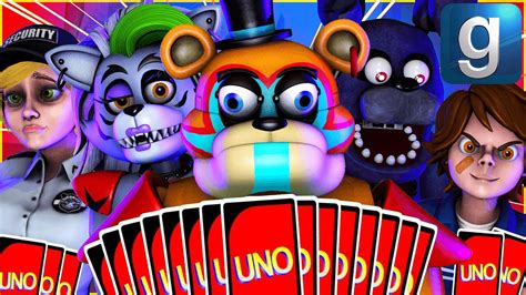 Gmod Fnaf Glamrock Freddy And Gregory Play Uno Youtube