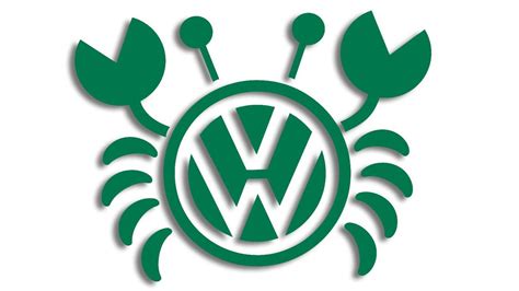 Wycinana Naklejka VOLKSWAGEN Krab Vw Zielona ERLI Pl