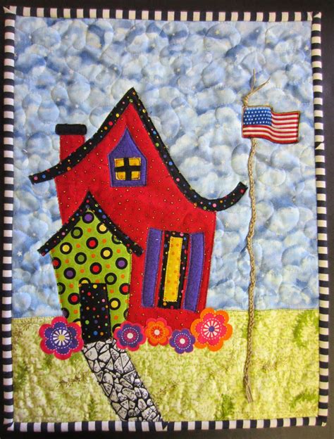 Country Polka Dot And Whimsical Houses House Quilt Patterns House