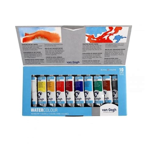 Van Gogh Watercolour Basic Paint Tube Set Of 10 X 10ml Art Supplies