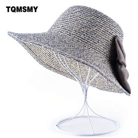 Sombrero De Paja Natural Para Mujer Gorra De Cubo De Verano Sombrero