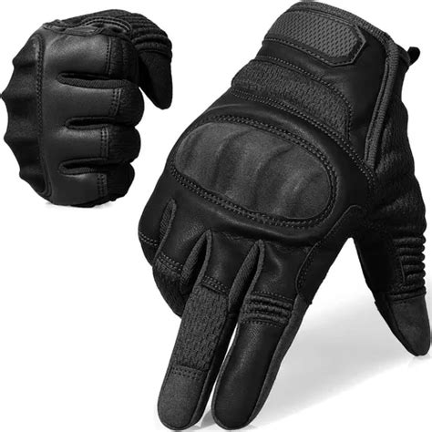 Guantes De Cuero Proteccion Aptos Para Pantalla T Ctil Moto Meses Sin