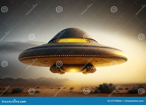 Ufo Unidentified Flying Object Ai Generated Stock Illustration