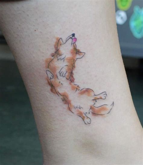 20 Corgi Outline Tattoos for Minimalists | Inku Paw