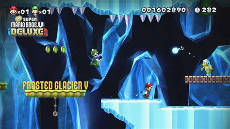 New Super Mario Bros U Deluxe Frosted Glacier 5 2 Players Walkthrough 2022 Youtube