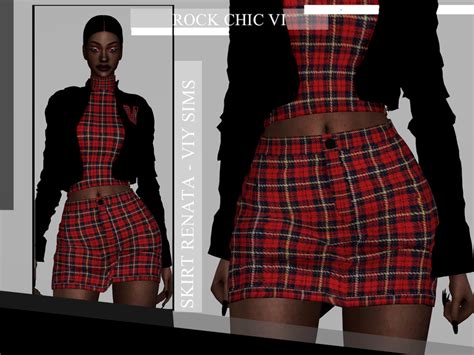 The Sims Resource Rock Chic VI Skirt RENATA