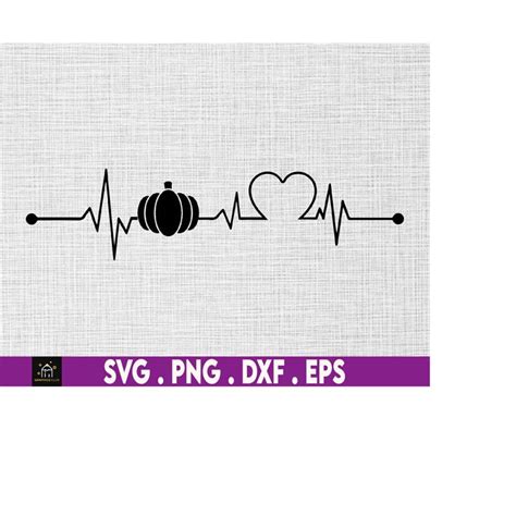 Halloween Heartbeat Svg Ekg Cardiogram Fall Autumn Pump Inspire