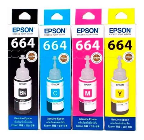 Tintas Epson Originales T664 Ecotank L200 l220 l310 Cmyk Envío gratis