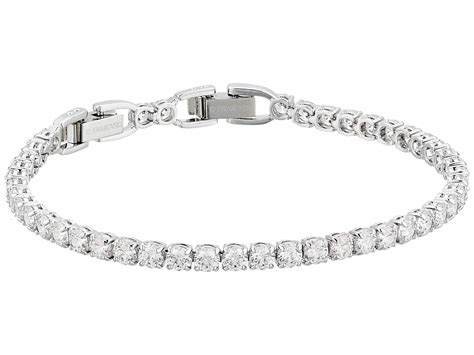 Swarovski Tennis Round Deluxe Bracelet In White Lyst