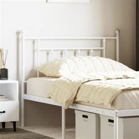 Atyhao T Te De Lit M Tal Blanc Cm Cdiscount Maison