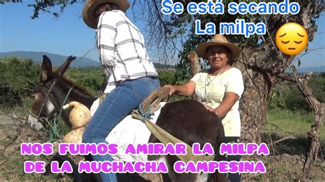 MUCHACHA CAMPESINA MUY TRISTE POR SU MILPA POR QUE SE ESTA SECANDO POR