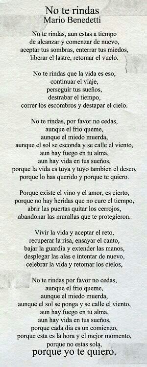 No te rindas- Mario Benedetti 😍😍😍 | • Libros • Amino