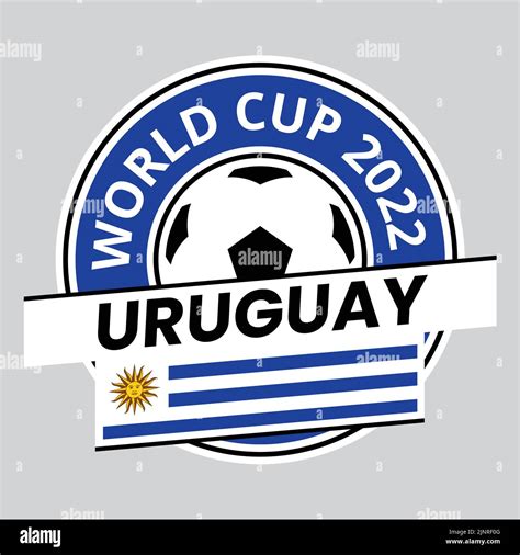 Illustration Of Uruguay Team Badge For Qatar World Cup 2022 Stock