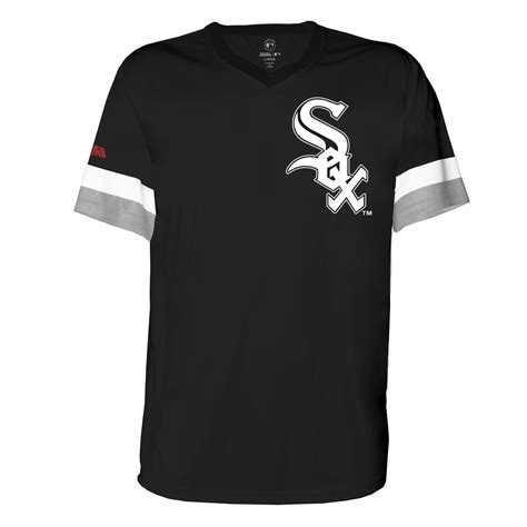 Chicago White Sox Black Sublimated V-Neck Jersey T-Shirt – Clark Street ...