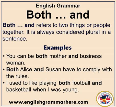 English Grammar - Using Both ... and, Definiton and Example Sentences ...