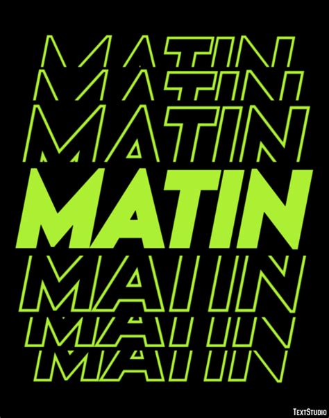 Matin Text Effect and Logo Design Word