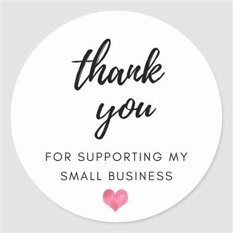 Thank you for supporting my small business stickers featuring a ...