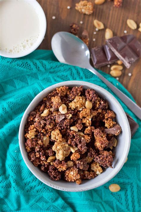 Gepofte Quinoa Granola Met Pindakaas En Chocolade Artofit