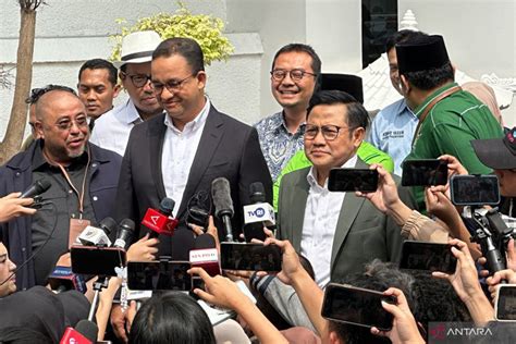 Ekspresi Anies Muhaimin Saat Menghadiri Penetapan Prabowo Gibran