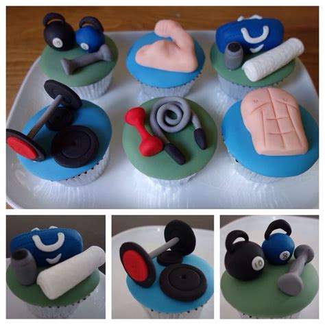 Gym Cupcakes Handcrafted Toppers