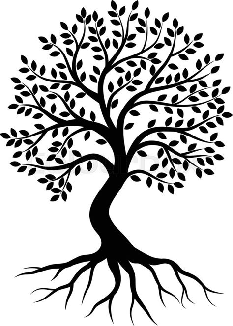 Vector Illustration Of Tree Silhouette Stock Vector Colourbox