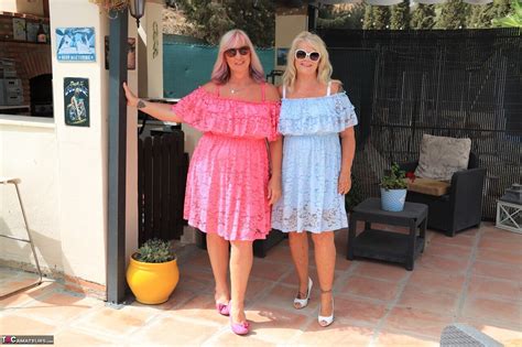 Mature Fatty Melody Watches Her Girlfriend Display Her Upskirt Underwear CoedCherry