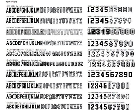 Jersey Number Font Name - Free Crafting Fonts