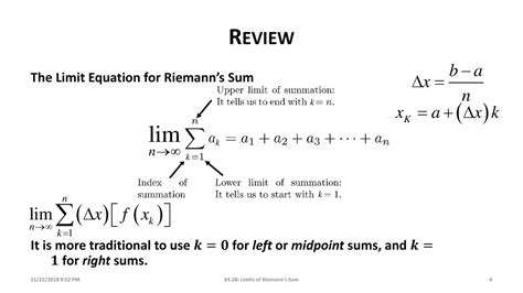 Limits Of Riemanns Sum Ppt Download